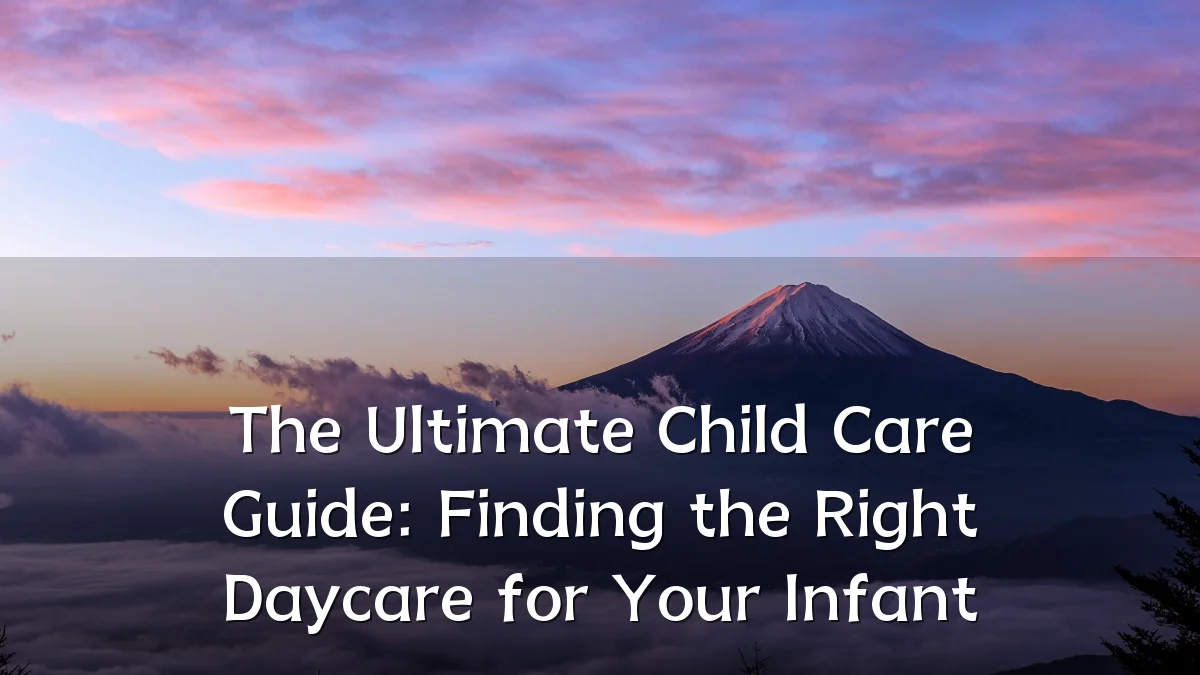 The Ultimate Child Care Guide: Finding the Right Daycare for Your Infant
