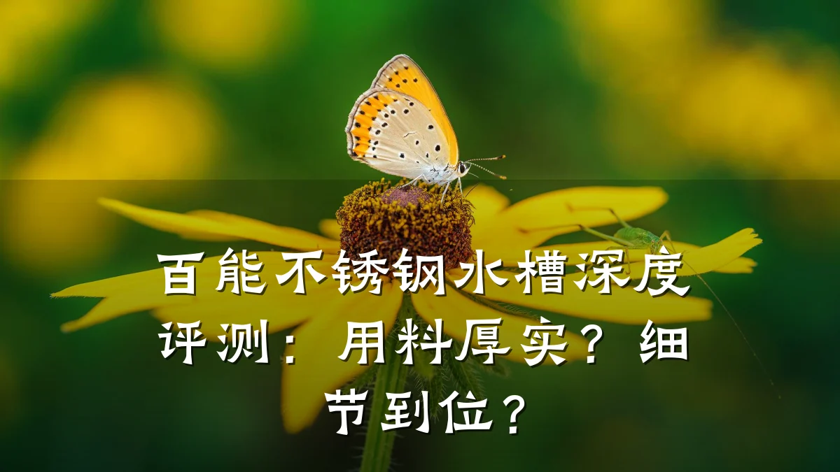 百能不锈钢水槽深度评测:用料厚实?细节到位?
